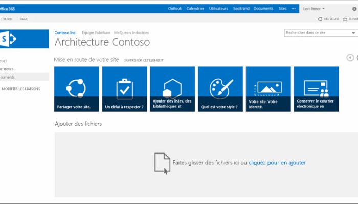 L&rsquo;interface collaborative de SharePoint